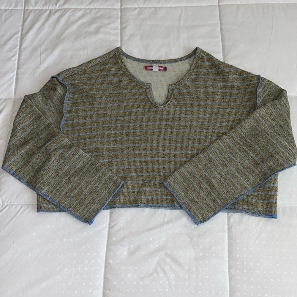 Crop Strip Sweater